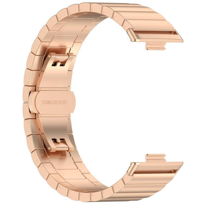 For Huawei Watch Fit3 Kalebol Solid Stainless Steel Strap(Rose Gold) by Kalebol