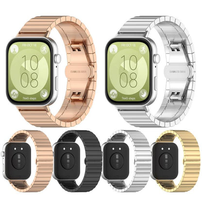 For Huawei Watch Fit3 Kalebol Solid Stainless Steel Strap(Silver) by Kalebol