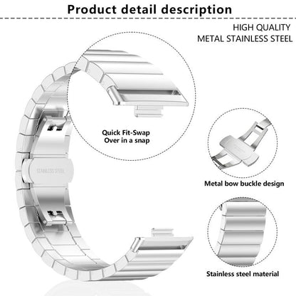 For Huawei Watch Fit3 Kalebol Solid Stainless Steel Strap(Silver) by Kalebol