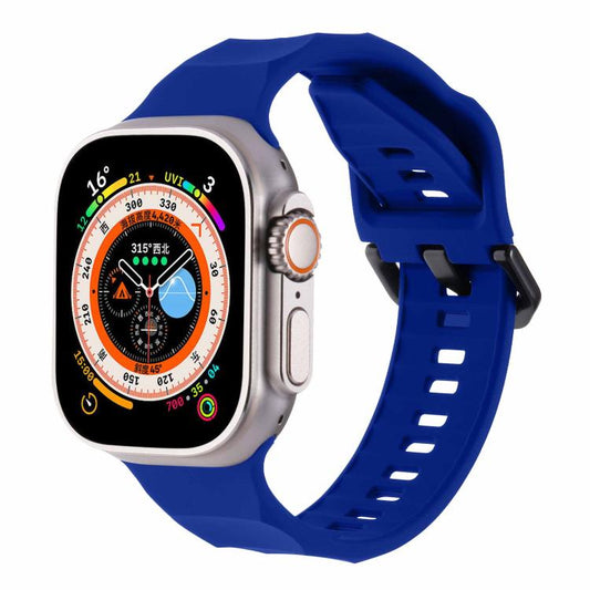 For Apple Watch 42mm / 41mm / 40mm / 38mm Kalebol Ripple Sports Silicone Strap(Royal Blue) by Kalebol