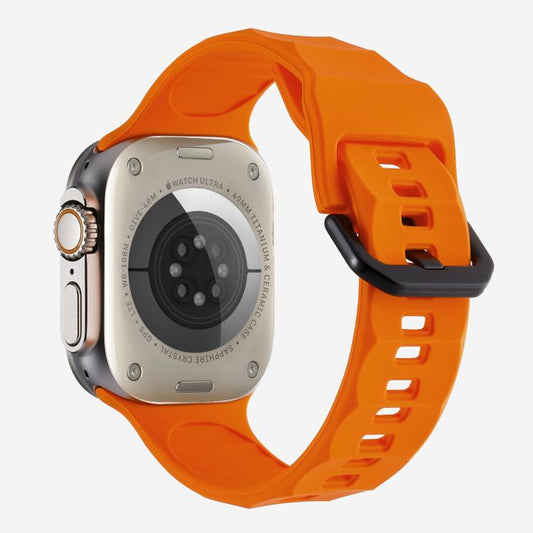 For Apple Watch 42mm / 41mm / 40mm / 38mm Kalebol Ripple Sports Silicone Strap(Orange) by Kalebol