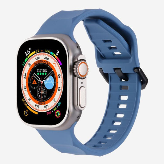 For Apple Watch 42mm / 41mm / 40mm / 38mm Kalebol Ripple Sports Silicone Strap(Light Blue) by Kalebol