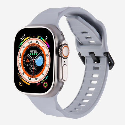 For Apple Watch 42mm / 41mm / 40mm / 38mm Kalebol Ripple Sports Silicone Strap(Space Grey) by Kalebol