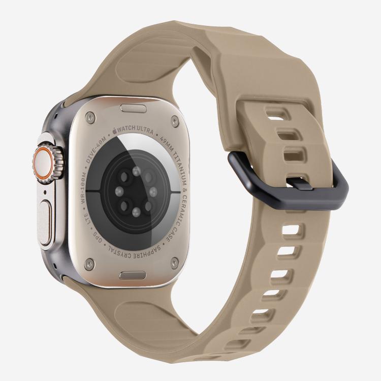 For Apple Watch 42mm / 41mm / 40mm / 38mm Kalebol Ripple Sports Silicone Strap(Brown) by Kalebol