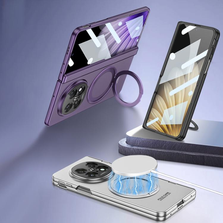 For OPPO Find N5 GKK Magnetic Hinge Rotation Holder Film Integrated MagSafe Phone Case(Black) by GKK