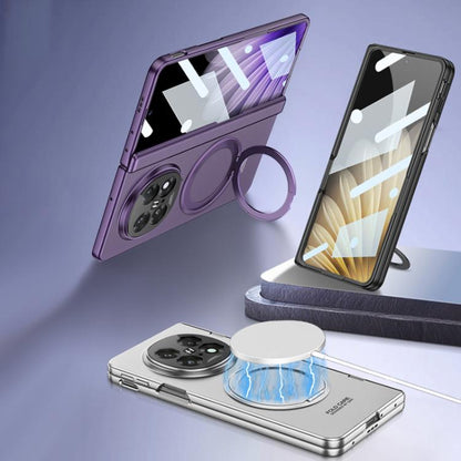 For OPPO Find N5 GKK Magnetic Hinge Rotation Holder Film Integrated MagSafe Phone Case(Black) by GKK