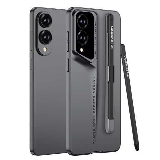 For Samsung Galaxy S25 Edge 5G GKK Blade Ultra-thin Full Coverage Phone Case with Pen(Grey) by GKK