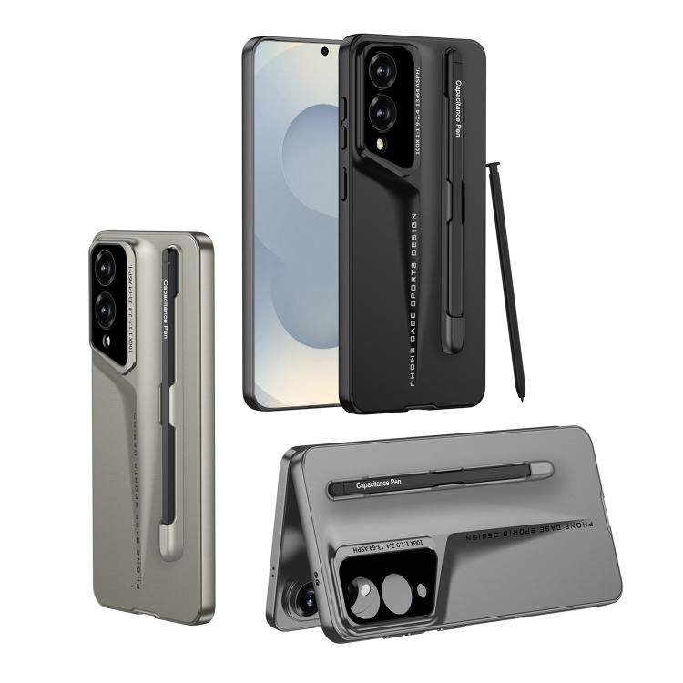 For Samsung Galaxy S25 Edge 5G GKK Blade Ultra-thin Full Coverage Phone Case with Pen(Grey) by GKK