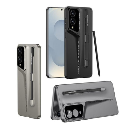 For Samsung Galaxy S25 Edge 5G GKK Blade Ultra-thin Full Coverage Phone Case with Pen(Grey) by GKK