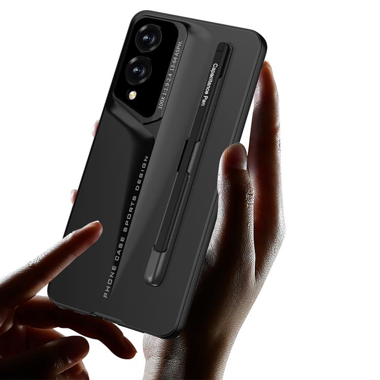 For Samsung Galaxy S25 Edge 5G GKK Blade Ultra-thin Full Coverage Phone Case with Pen(Grey) by GKK