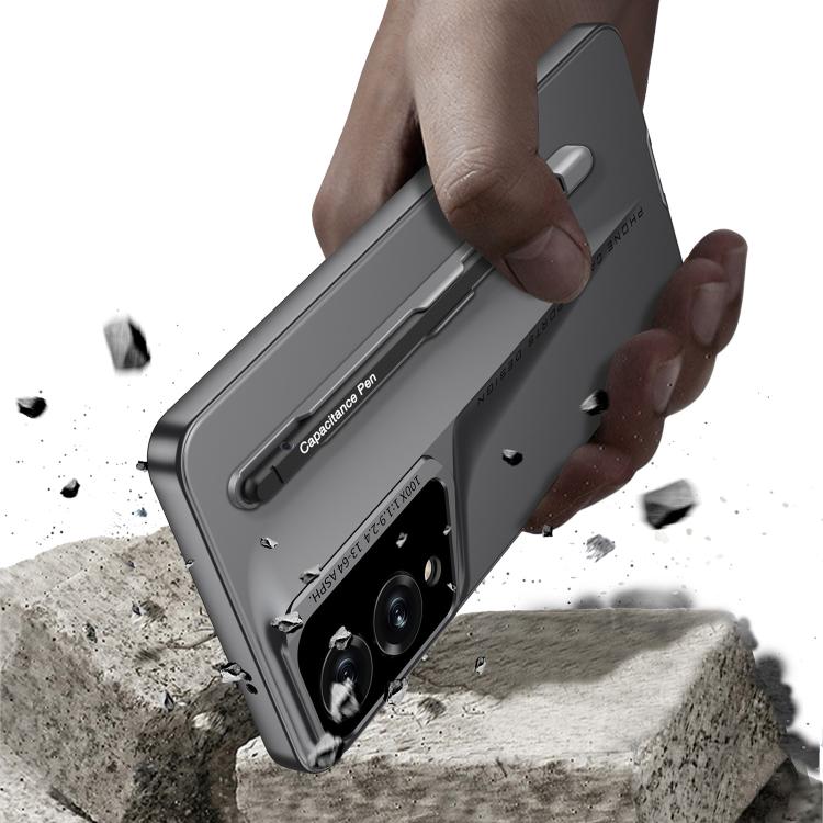 For Samsung Galaxy S25 Edge 5G GKK Blade Ultra-thin Full Coverage Phone Case with Pen(Grey) by GKK