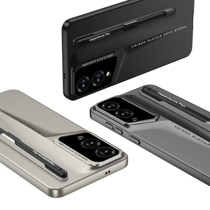 For Samsung Galaxy S25 Edge 5G GKK Blade Ultra-thin Full Coverage Phone Case with Pen(Grey) by GKK