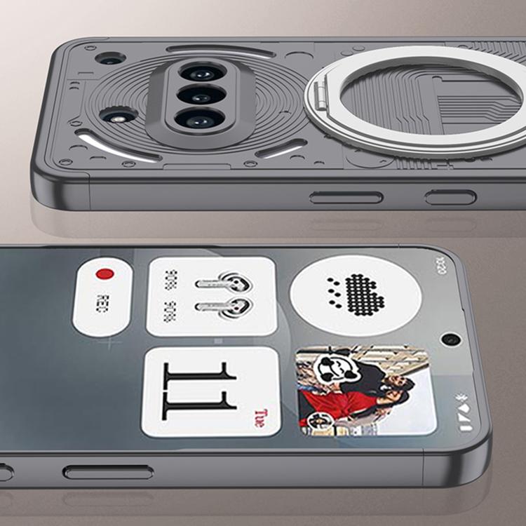 For Nothing Phone 3a GKK Full Coverage MagSafe PC Phone Case with Holder(Black) by GKK