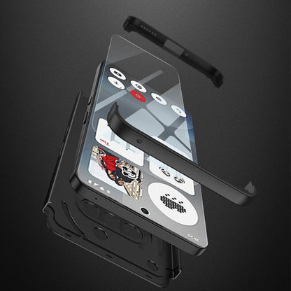 For Nothing Phone 3a GKK Full Coverage MagSafe PC Phone Case with Holder(Black) by GKK
