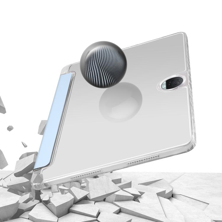 For Honor Pad 9 3-Fold Clear Acrylic Leather Tablet Case(Ice Blue) by bashfashion