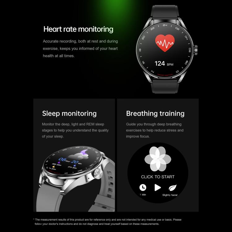 D9 1.46 inch 2 in 1 Bluetooth Earphone Smart Watch, Support Bluetooth Call / NFC / Heart Rate(Black) by bashfashion