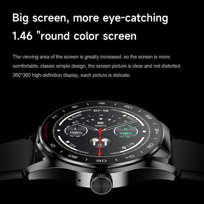 D9 1.46 inch 2 in 1 Bluetooth Earphone Smart Watch, Support Bluetooth Call / NFC / Heart Rate(Black) by bashfashion