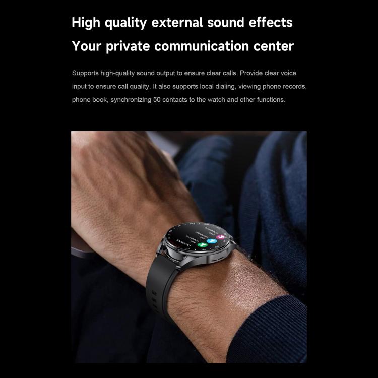 D9 1.46 inch 2 in 1 Bluetooth Earphone Smart Watch, Support Bluetooth Call / NFC / Heart Rate(Black) by bashfashion