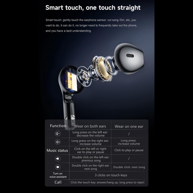 D9 1.46 inch 2 in 1 Bluetooth Earphone Smart Watch, Support Bluetooth Call / NFC / Heart Rate(Black) by bashfashion