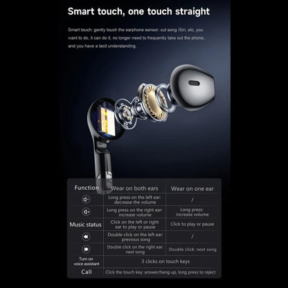 D9 1.46 inch 2 in 1 Bluetooth Earphone Smart Watch, Support Bluetooth Call / NFC / Heart Rate(Black) by bashfashion