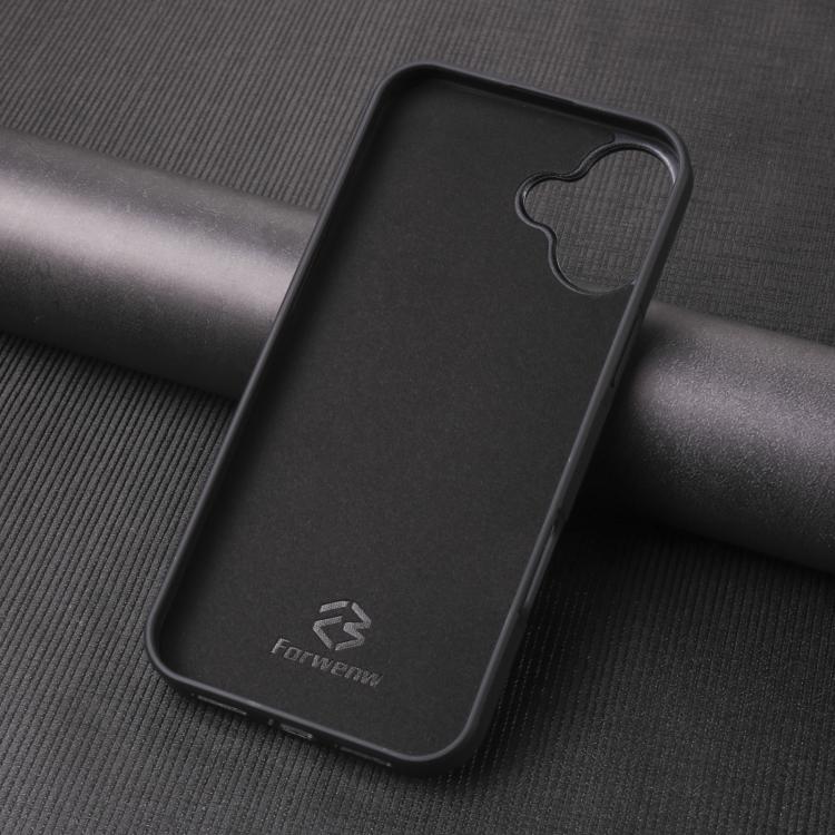 For iPhone 16 Forwenw F5 Series Integrated Card Bag Phone Case(Black) by Forwenw