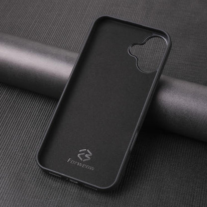 For iPhone 16 Forwenw F5 Series Integrated Card Bag Phone Case(Black) by Forwenw