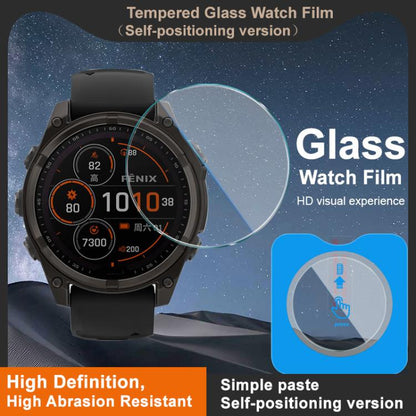For Garmi Fenix 8 Solar 47mm imak Tempered Glass Watch Film, Self-positioning Version by imak