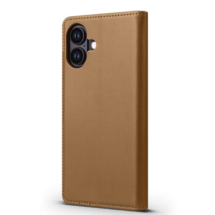 For iPhone 16 Plus Forwenw F6 Series RFID Leather Phone Case(Brown) by Forwenw