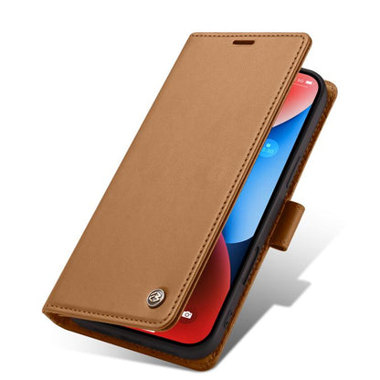 For iPhone 16 Plus Forwenw F6 Series RFID Leather Phone Case(Brown) by Forwenw