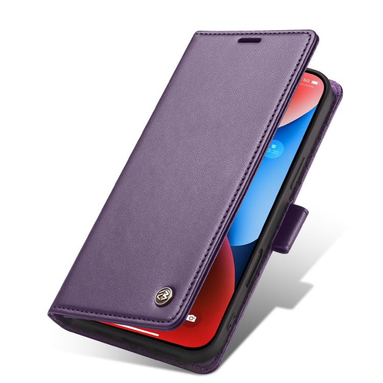 For iPhone 16 Forwenw F6 Series RFID Leather Phone Case(Purple) by Forwenw