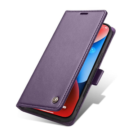 For iPhone 16 Forwenw F6 Series RFID Leather Phone Case(Purple) by Forwenw