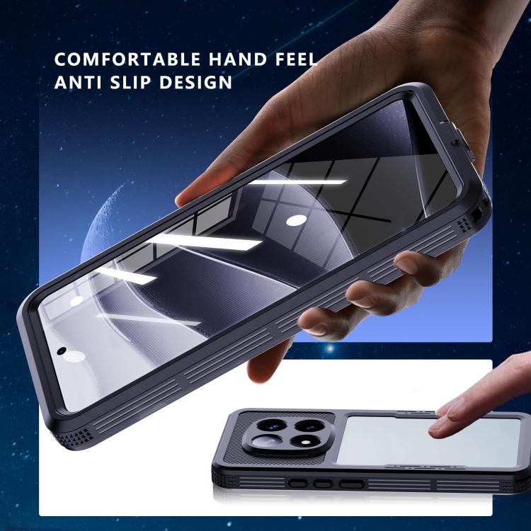 For Redmi Note 14 Pro 5G RedPepper Mars Series IP68 Waterproof Phone Case(Black) by RedPepper