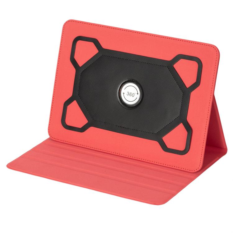9-10 inch Voltage Silicone 360 Rotation Leather Tablet Case(Red) by bashfashion