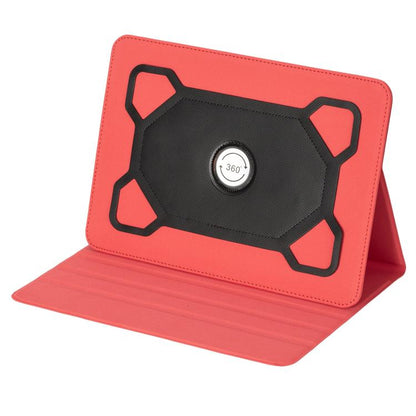 9-10 inch Voltage Silicone 360 Rotation Leather Tablet Case(Red) by bashfashion
