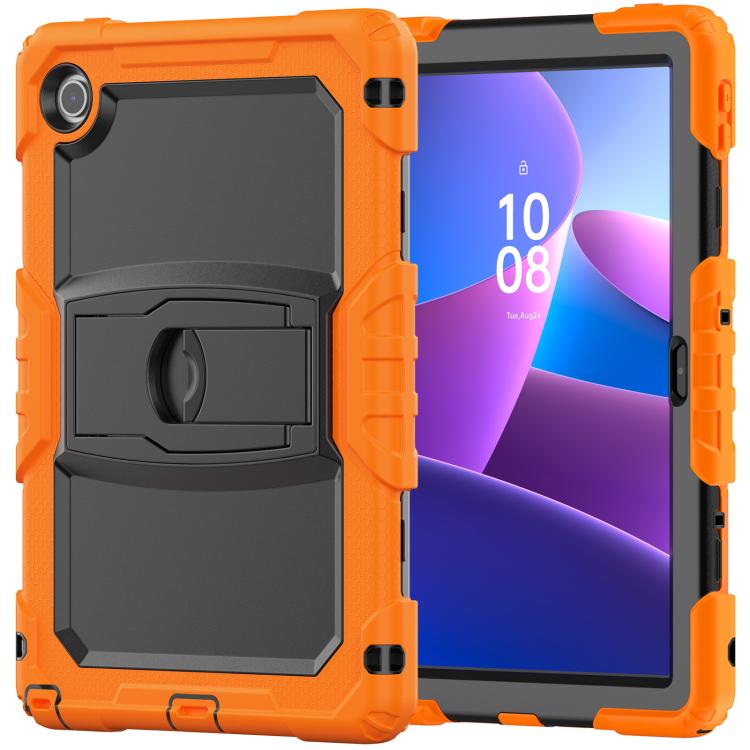 For Lenovo Tab 10.1 TB-311XU/FU Silicone Hydric PC Tablet Case with Shoulder Strap & Holder(Orange) by bashfashion