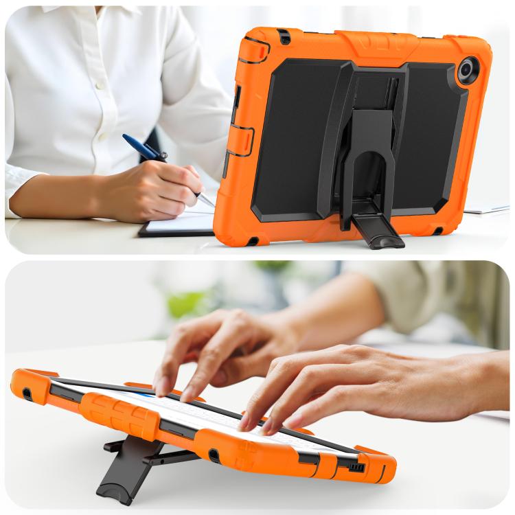 For Lenovo Tab 10.1 TB-311XU/FU Silicone Hydric PC Tablet Case with Shoulder Strap & Holder(Orange) by bashfashion