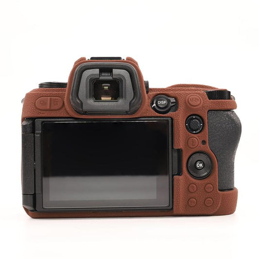 For Nikon Z6III Litchi Texture Soft Silicone Protective Case(Coffee) by bashfashion