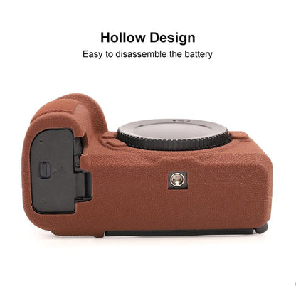 For Nikon Z6III Litchi Texture Soft Silicone Protective Case(Coffee) by bashfashion