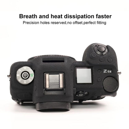 For Nikon Z6III Litchi Texture Soft Silicone Protective Case(Black) by bashfashion
