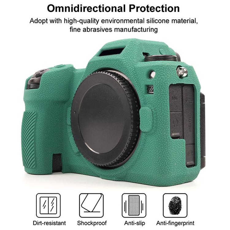 For Nikon Z6III Litchi Texture Soft Silicone Protective Case(Green) by bashfashion