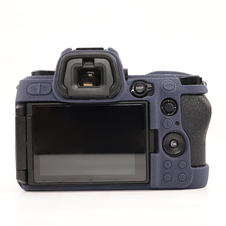 For Nikon Z6III Litchi Texture Soft Silicone Protective Case(Dark Blue) by bashfashion