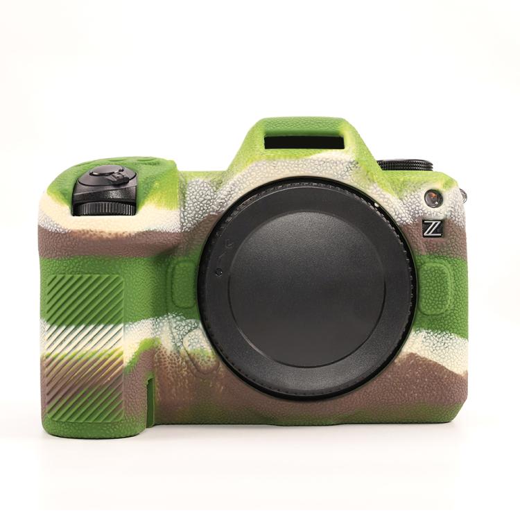 For Nikon Z6III Litchi Texture Soft Silicone Protective Case(Camouflage) by bashfashion