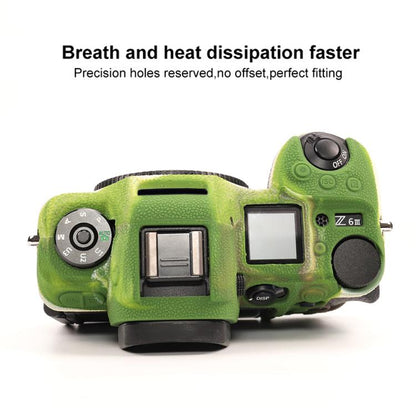 For Nikon Z6III Litchi Texture Soft Silicone Protective Case(Camouflage) by bashfashion