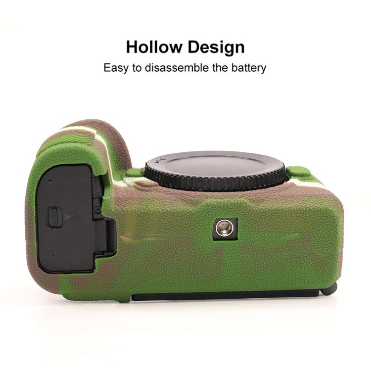 For Nikon Z6III Litchi Texture Soft Silicone Protective Case(Camouflage) by bashfashion