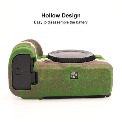 For Nikon Z6III Litchi Texture Soft Silicone Protective Case(Camouflage) by bashfashion