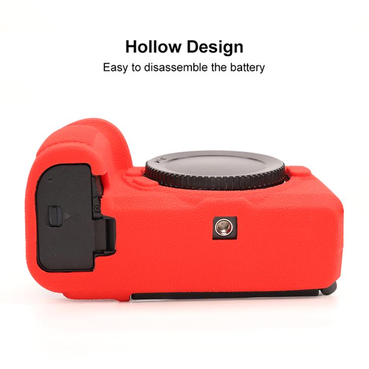 For Nikon Z6III Litchi Texture Soft Silicone Protective Case(Red) by bashfashion