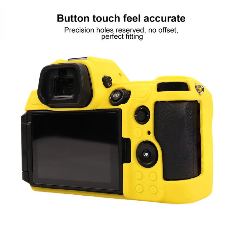 For Nikon Z6III Litchi Texture Soft Silicone Protective Case(Yellow) by bashfashion
