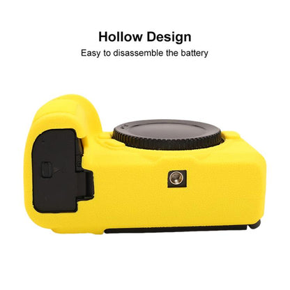 For Nikon Z6III Litchi Texture Soft Silicone Protective Case(Yellow) by bashfashion