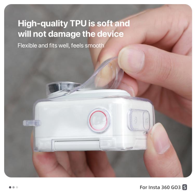 For Insta360 GO 3S Body Soft TPU Protective Case with Lens Cover(Ink Grey) by bashfashion