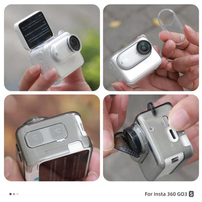 For Insta360 GO 3S Body Soft TPU Protective Case with Lens Cover(Ink Grey) by bashfashion